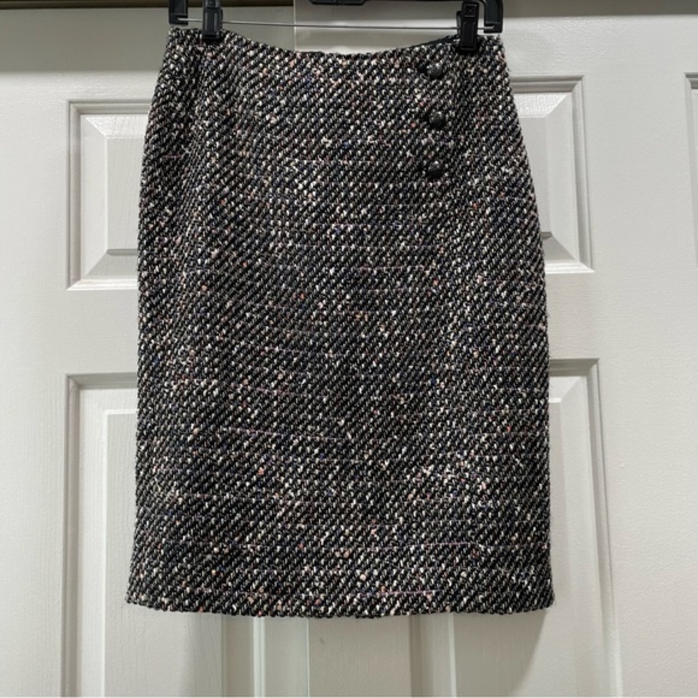 Talbots Tweed Multicolor Pencil Skirt Size 2